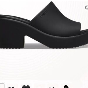 CROCS Women's Black Platform Mules